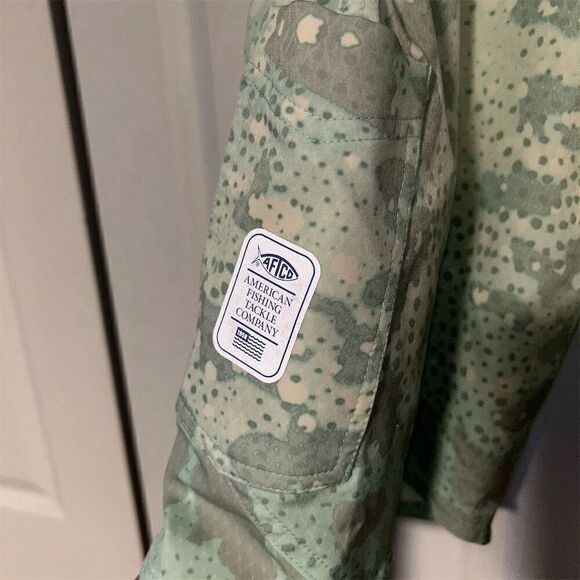 AFTCO Men's Grouper Board Shorts Size 34 Blue/Gray Drawstring Casual Lightweight - Picture 3 of 5